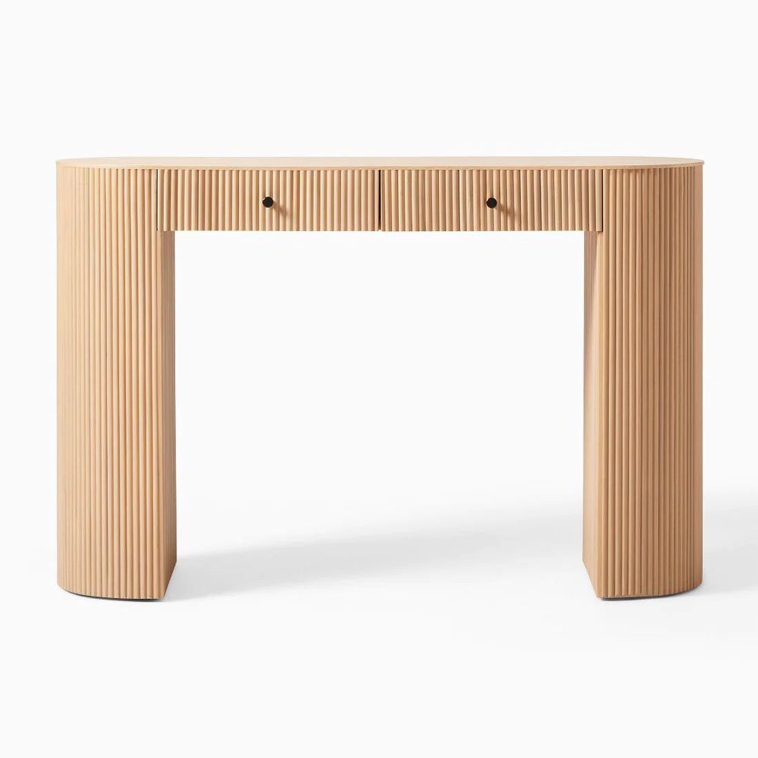 Textured Storage Console Table