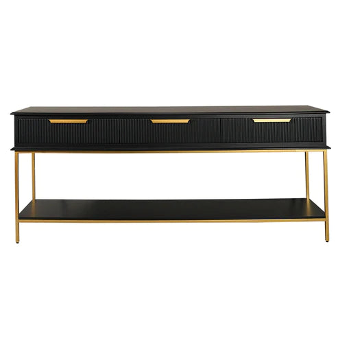 Black and Gold Large Luxurious Console Table