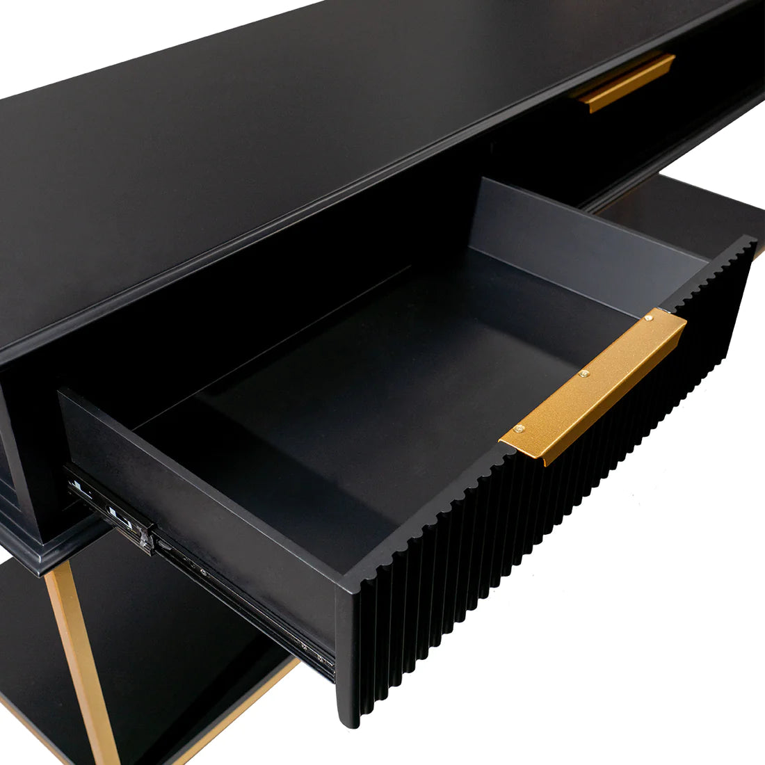 Black and Gold Large Luxurious Console Table