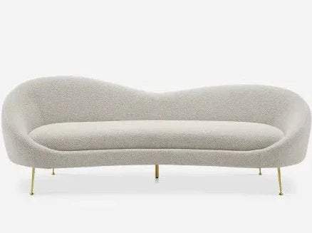 3 Seater Curve Sofa Beige