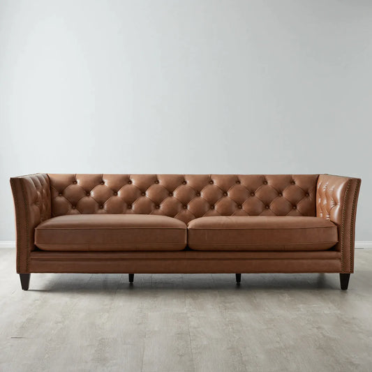 3 Seater Vintage Chesterfield Sofa Tan